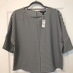 Black and White Striped Express Top